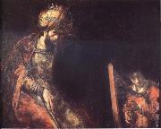 Rembrandt van rijn David Playing the Harp before Saul Sweden oil painting artist